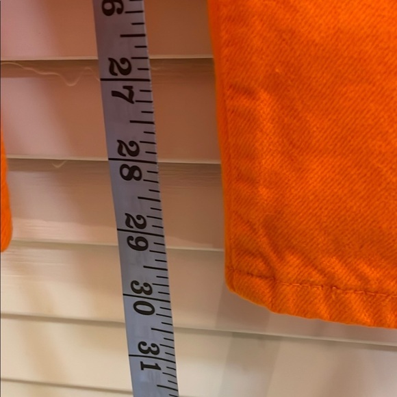 Frame Denim Vibrant Orange Le Slouch Hidden Button Down Jeans  Style - Picture 5 of 9